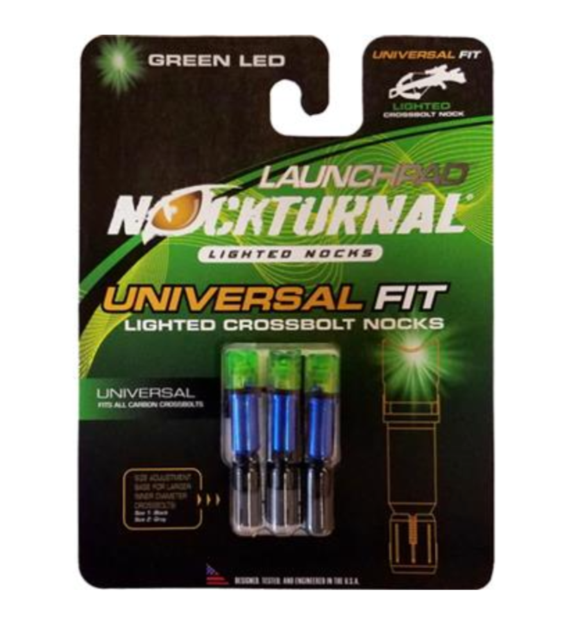 Nockturnal Launchpad Crossbow Nocks Green 3 pk.