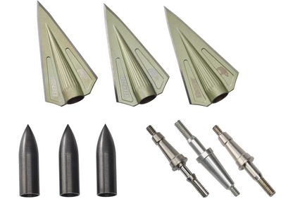 Bear Razorhead Variable Weight System Double Bevel Broadhead Kit (150gr-250gr)
